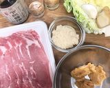 豚の味噌味スタミナ焼きと春キャベツ作り方1写真