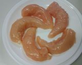 レンジで簡単♪鶏ササミ蒸し作り方1写真
