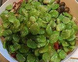 鯖水煮とそら豆とトマトのサラダ作り方5写真