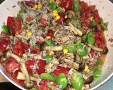 鯖水煮とそら豆とトマトのサラダ作り方6写真