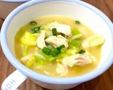 柚子胡椒香るささみと春キャベツのお味噌汁作り方15写真