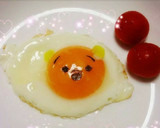 のり弁の上に目玉焼きプーさん弁当作り方1写真