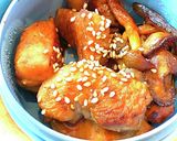 鶏むねの甘辛！^_^ タロの弁当作り方1写真