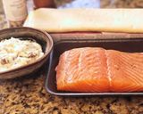 サーモンとホワイトソースのパイ包み作り方1写真