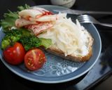 スモーブロー　鯨ベーコン作り方3写真