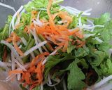 豆腐と春菊の韓国風サラダ作り方5写真