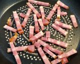 白菜と厚切りベーコンのクリームパスタ作り方1写真