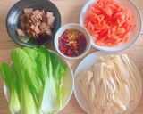 サンラー牛肉刀削麺！食欲をそそる！作り方1写真