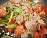 豚バラ肉とトマトの炒め物♪めっけ作り方5写真