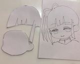 簡単キャラ弁　栗花落カナヲ作り方1写真
