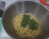 大葉のジェノベーゼソースとパスタ作り方6写真