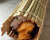 ハムと卵のネギキンパ　海苔巻き　韓国料理作り方3写真
