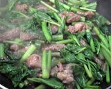 明日葉と牛肉のニンニク醤油炒め作り方6写真