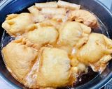 豆腐の鶏ひき肉入り♡油揚げの巾着煮♡作り方25写真