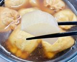 豆腐の鶏ひき肉入り♡油揚げの巾着煮♡作り方27写真