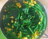 ほうれん草のバターコーン炒め作り方5写真