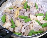 豚と筍とスナップえんどうのオイスター炒め作り方7写真