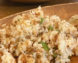 片手で肉みそ　チャーハン編♪作り方5写真