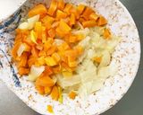 豆腐バーグ入り味噌カレー炒め味ドーム蒸作り方3写真