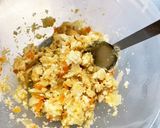 豆腐バーグ入り味噌カレー炒め味ドーム蒸作り方4写真