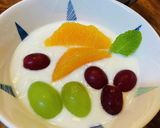 ぶどうとオレンジのヨーグルト＊蜂蜜がけ作り方2写真
