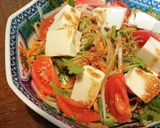 豆腐と春菊の韓国風サラダ作り方6写真