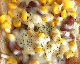 焼き鳥缶マヨコーンピザトーストおやつパン作り方15写真