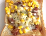 焼き鳥缶マヨコーンピザトーストおやつパン作り方16写真