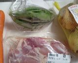 新玉ねぎと鶏もも肉の煮物作り方1写真