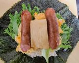 ウインナ卵山芋きんぴらレタスおにぎらず作り方6写真