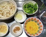 犬ご飯　白菜とホタテのおうどん作り方1写真