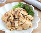 低糖質☆鶏むね肉とエリンギの麦みそ炒め作り方5写真