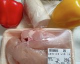 鶏唐揚げとパプリカのみぞれ和え作り方1写真