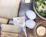 フライパンで☆オムレツたらこマヨサンド作り方1写真