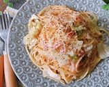 レンジde簡単♡コンソメバター醤油パスタ作り方4写真