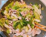 ☆春キャベツと焼きネギの豚肉炒め☆作り方7写真