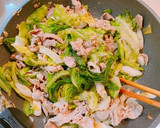 ☆春キャベツと焼きネギの豚肉炒め☆作り方7写真