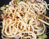 ☆甘辛豚肉が決め手！醤油焼きうどん作り方4写真
