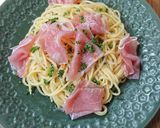 たらこと生ハムのチーズパスタ作り方4写真