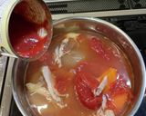 チキン丸ごと圧力鍋でトマトスープマカロニ作り方10写真