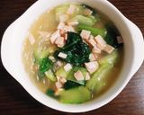 簡単☆牛肉だしのチンゲン菜の春雨スープ作り方2写真