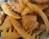 旬のタケノコと鶏もも肉のバター醤油炒め作り方7写真