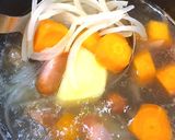 カレーみたいなウインナーポテトの味噌汁作り方16写真