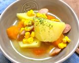 カレーみたいなウインナーポテトの味噌汁作り方26写真
