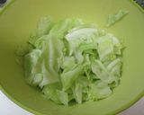 鶏むね肉と春キャベツのワサビクリーム炒め作り方2写真