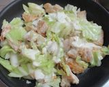 鶏むね肉と春キャベツのワサビクリーム炒め作り方7写真