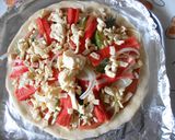 オーブントースターで焼くかに蒲鉾ピザ作り方6写真