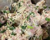 キャベツ、ほうれん草、椎茸入り餃子作り方1写真