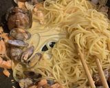 アサリと鮭、水菜の春パスタ作り方4写真
