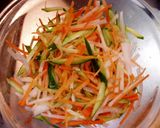 ヘルシー!千切り野菜のトマトのせ冷奴!作り方4写真